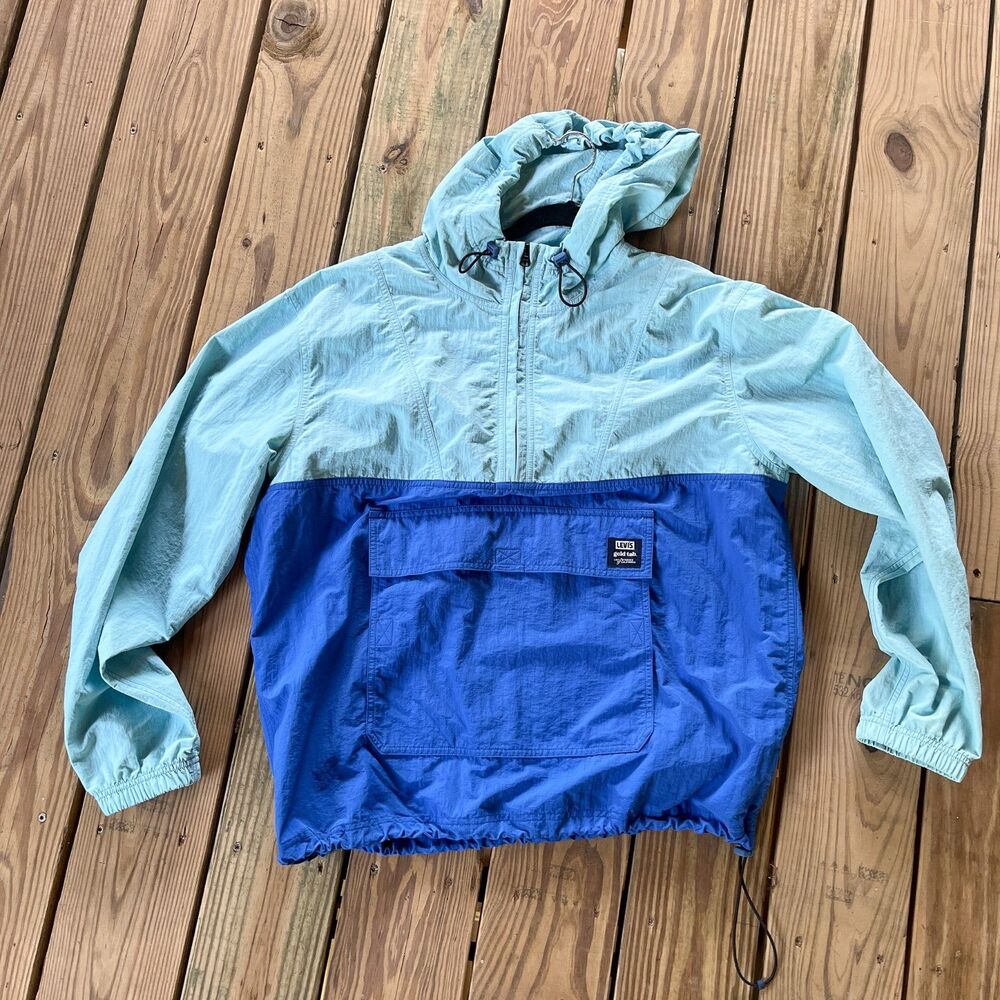 NWOT Levi's Gold Tab Bolinas Anorak in Code Blue - Hooded - Nylon - Men's Medium